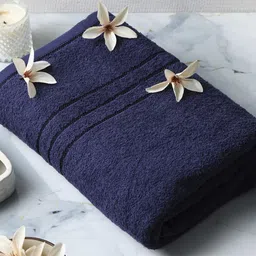 Monte Carlo Navy Blue Cotton 350 GSM Bath Towel-7