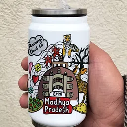 Indigifts White Single Stainless Steel Water Bottle-image-72