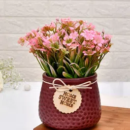 TAYHAA Pink Artificial Plant With Pot-picture-17