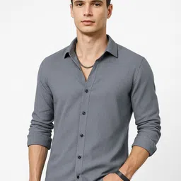 VORTEX Men Original Casual Slim Fit Shirt-image-62