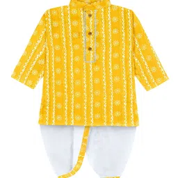 mustmom Boys Ethnic Motifs Printed Regular Kurta with Dhoti Pants-41