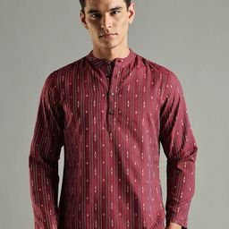 Anouk Striped Thread Work Kurta-41