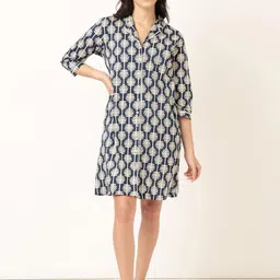 Bannos Swagger Women's Printed Shirt Dress Three-Quarter Sleeves Nightdress-picture-25