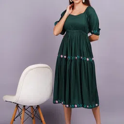 JC4U Women Fit & Flare Midi Dress-picture-18