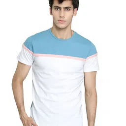 KUNDAN Colourblocked Pure Cotton T-shirt-image-22