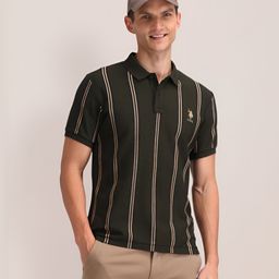 U.S. Polo Assn. Men Striped Cotton Slim Fit T-shirt-picture-46