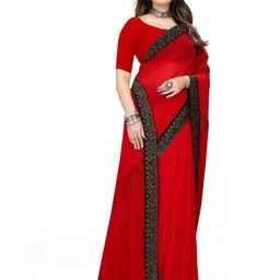 KALINI Embroidered Border Pure Georgette Saree image 2