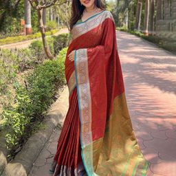 all about you Woven Design Pure Silk Kanjeevaram Saree-30