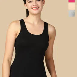 Lux Cozi Women Pack Of 4 Combed Cotton Camisoles-image-71