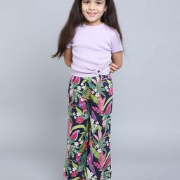 taffykids Girls Round Neck Pure Cotton Top With Palazzos-picture-39
