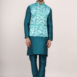 Sadree Men Regular Dupion Silk Kurta with Churidar-picture-14