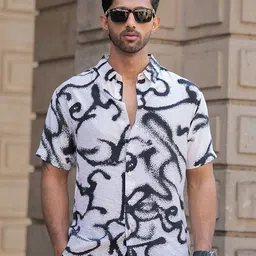 Powerlook Men Floral Opaque Printed Casual Shirt-image-75