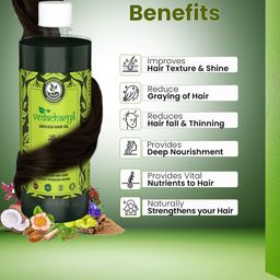 Vedacharya Adivasi Hair Oil With Bhringraj For Hair Growth - 500 ml image 2