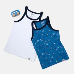 Jockey Pack Of 2 Boys Printed Sleeveless Basic Innerwear Vests-10