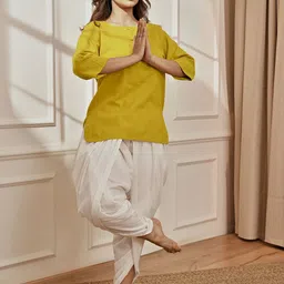 VASTRAMAY Embroidered Round Neck Top & Trousers Co-Ords Set-image-103