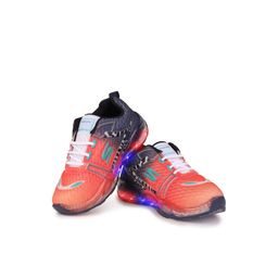 PENNEN Boys Orange Printed Mesh Loafers-picture-1