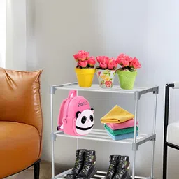 Decent Grey Stainless Steel Foldable Shoe Rack-image-35