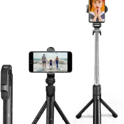 G2L 2 in 1 Wireless Selfie Stick Tripod with Bluetooth Shutter Remote Monopod, Tripod-10