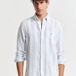 GANT Men Button-Down Collar Vertical Striped Casual Shirt-image-16