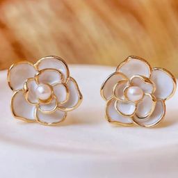 SUBHAGALANKAR Gold-Plated Pearls Beaded Floral Shaped Studs-image-42