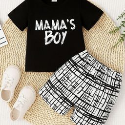 AD LOVELY Boys Typography Printed T-Shirt & Shorts Clothing Set-image-83