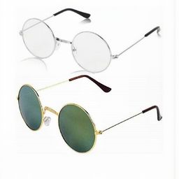 Arzonai Unisex Pack Of 2 Round Sunglasses With UV Protected Lens-picture-37