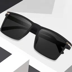 Arzonai Unisex Black UV Protected Lens Plastic Sunglasses-image-83