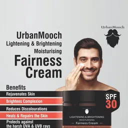 UrbanMooch Set Of 3 Men Gentle Skin Cleanser- 100 ml- Vitamin C Serum- 30 ml & Cream-50 g image 2