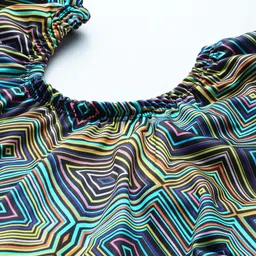 Aarika Abstract Printed Plus Size Swimming Dress With Swim Goggle image 5