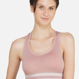 Poftik Women Seamless Cotton Padded Non Wired Sports Bra-picture-29