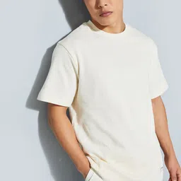 max Men Solid Round Neck Cotton Oversized T-shirt-image-81