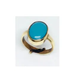 GenZcomplex Gold-Plated Brass Turquoise Finger Ring-image-93