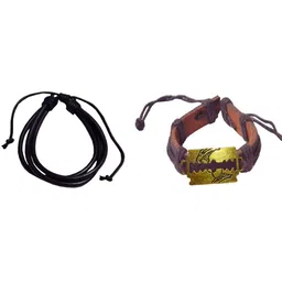 Sullery Unisex 2 Leather Wraparound Bracelet-picture-5