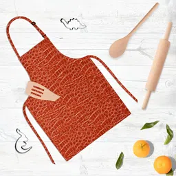 ArtzFolio Brown Printed Cotton Aprons-53