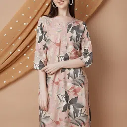 Melange by Lifestyle Women Floral Printed V-Neck Kurta-image-80