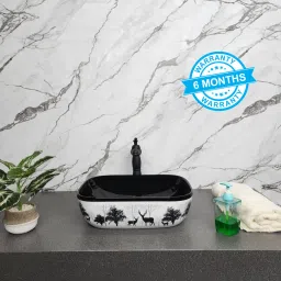 Ultra Premium Designer Ceramic Wash Basin(Deer) (18*13*5.1)(Deer) Table Top Basin-image-77