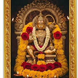 Cosmic Hanuman Ji Photo Frame-12x9 in Divine Meditation Religious Frame-8