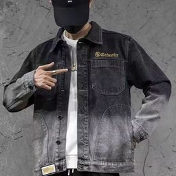 StyleCast Men Charcoal Ombre Colourblocked Denim Jacket-picture-47