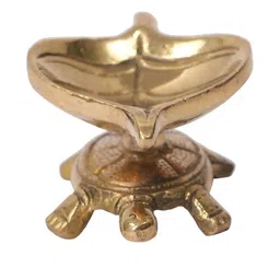 POSHIFY Brass Handcrafted Diya with Kachua Base-image-3