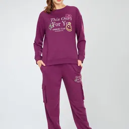 Zeyo Printed Long Sleeves Sweatshirt & Joggers-image-11