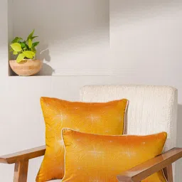 India Circus by Krsnaa Mehta Yellow Round Cushion Covers-40