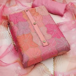 Panzora Printed Organza Unstitched Dress Material-picture-9