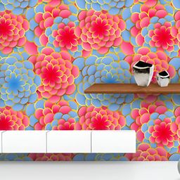ArtzFolio Printed UV-Resistant Anti-Bacterial Colorful D Flowers Peel & Stick Wallpaper-image-72
