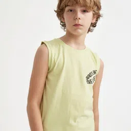 DeFacto Boys Typography Printed Round Neck Cotton T-shirt-image-34