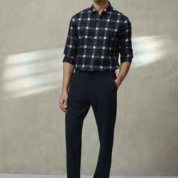 Mufti Men Slim Fit Geometric Printed Spread Collar Cotton Casual Shirt-image-97