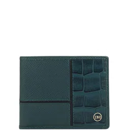 Da Milano Men Geometric Printed Leather Two Fold Wallet-image-8
