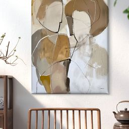 Livin'luxe White & Brown Couple Printed Canvas Wall Art-picture-32