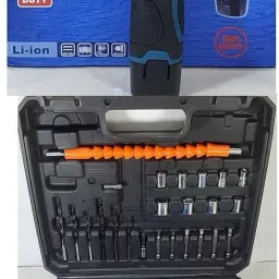 CORDLESS IMPACT DRILL 12VLI-ION BATTERY & CHARGER,1400 RPM Cordless Drill Power & Hand Tool Kit-44