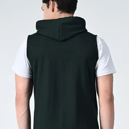 BAESD Men Fleece Lightweight Open Front Jacket with Patchwork image 5