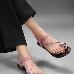 JodyHub Women Casual Ankle-Strap One-Toe Flats-6